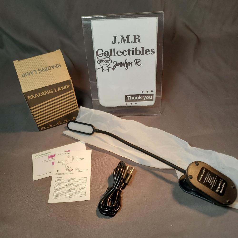 USB Rechargeable LED Book Light - Flexible Clip-On Reading Lamp for Book Lovers